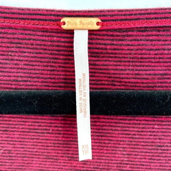 Free People Penelope Puff Sleeve Top XS Burgundy - Picture 5 of 11